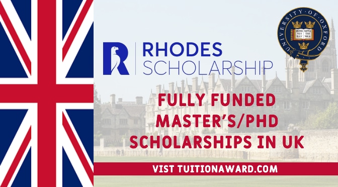 Rhodes Scholarship 2024 At University Of Oxford In UK | Tuition Award